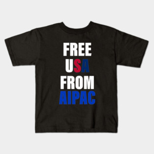 free usa from aipac Kids T-Shirt