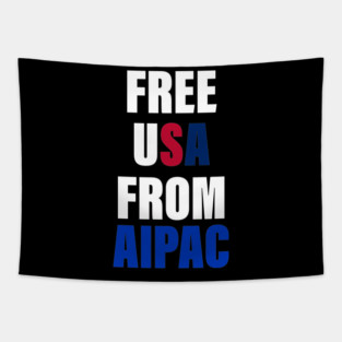 free usa from aipac Tapestry