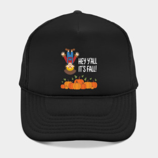 Whimsical Scarecrow Proclaims Hey Yall Its Fall Southern Autumn Vibes Hat