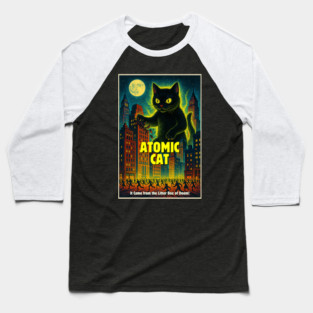 Atomic Cat - Creature Feature Baseball T-Shirt