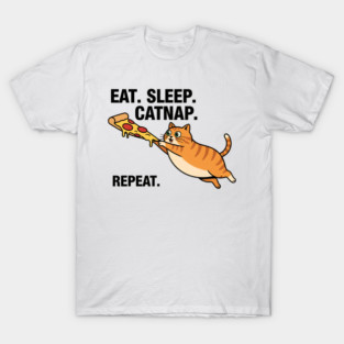Pizza Box Tabby Cat T-Shirt