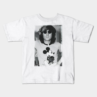 John Lennon retro, retro, fedora, sunglasses, 70s Kids T-Shirt