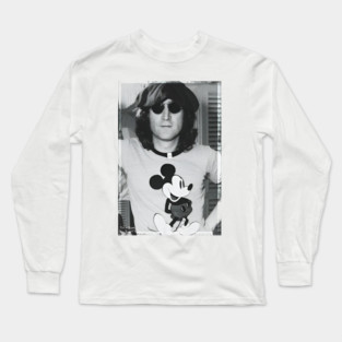 John Lennon retro, retro, fedora, sunglasses, 70s Long Sleeve T-Shirt