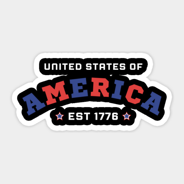 United States of America EST 1776 – Patriotic Pride Sticker by Inkarti
