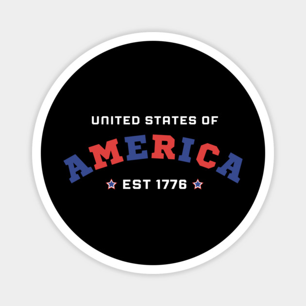 United States of America EST 1776 – Patriotic Pride Magnet by Inkarti