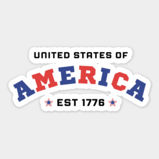 United States of America EST 1776 – Patriotic Design Sticker