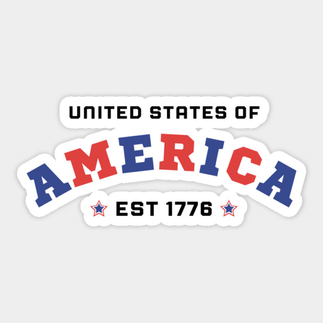 United States of America EST 1776 – Patriotic Design Sticker by Inkarti