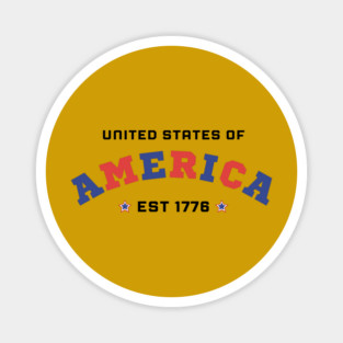 United States of America EST 1776 – Patriotic Design Magnet