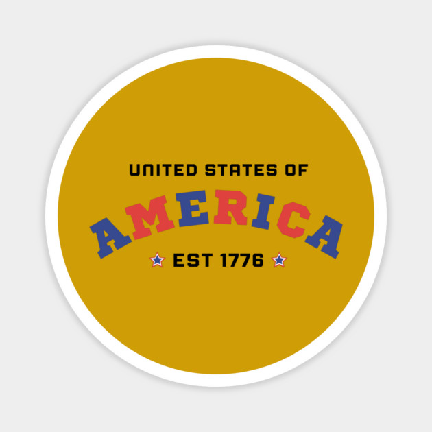 United States of America EST 1776 – Patriotic Design Magnet by Inkarti