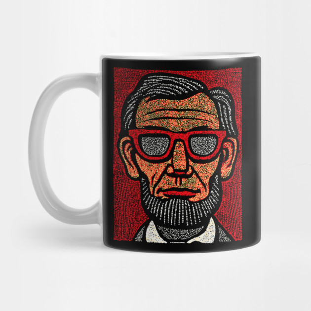 Honest Abe Pop Art - Lincoln Linocut Portrait by TuncGK