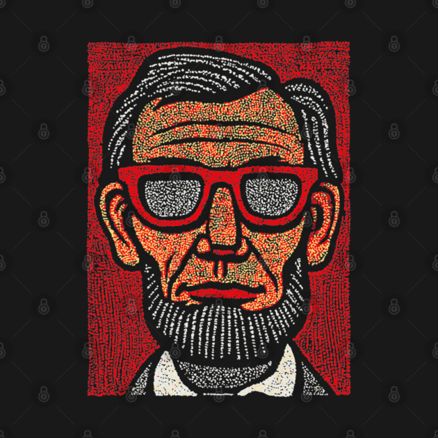 Honest Abe Pop Art - Lincoln Linocut Portrait by TuncGK
