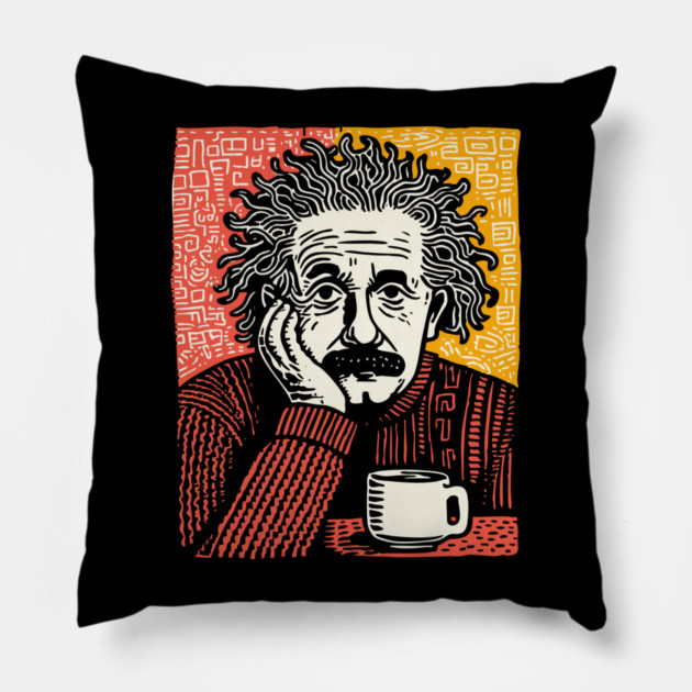 Theory of Relatability - Einstein Pop Art Pillow by TuncGK