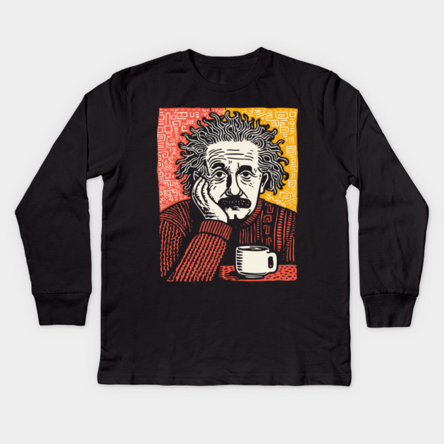 Theory of Relatability - Einstein Pop Art Kids Long Sleeve T-Shirt by TuncGK