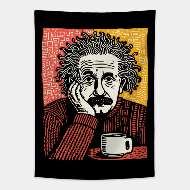 Theory of Relatability - Einstein Pop Art Tapestry by TuncGK