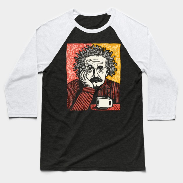 Theory of Relatability - Einstein Pop Art Baseball T-Shirt by TuncGK