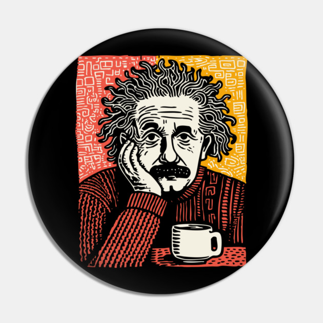 Theory of Relatability - Einstein Pop Art Pin by TuncGK