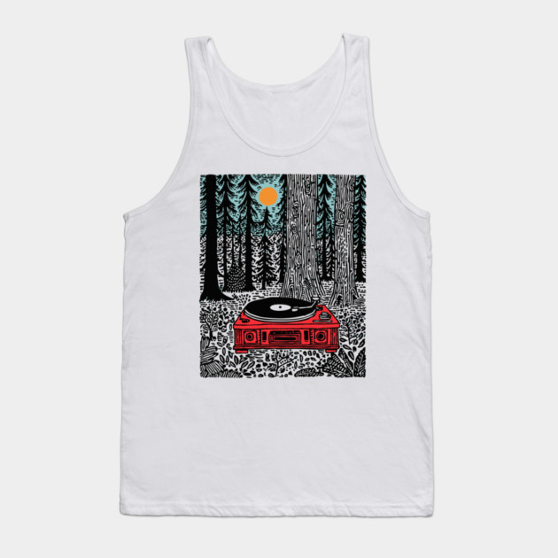 Woodland Vinyl - Turntable in the Forest Tank Top by TuncGK