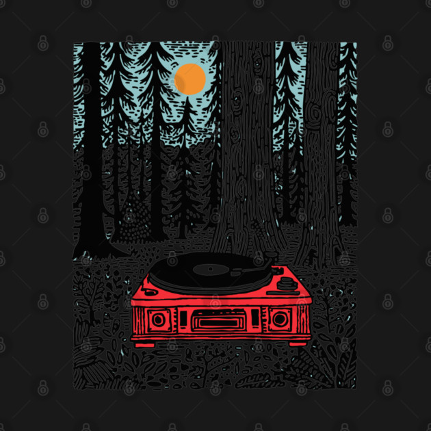 Woodland Vinyl - Turntable in the Forest by TuncGK