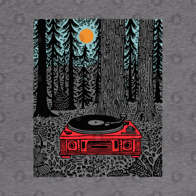 Woodland Vinyl - Turntable in the Forest by TuncGK