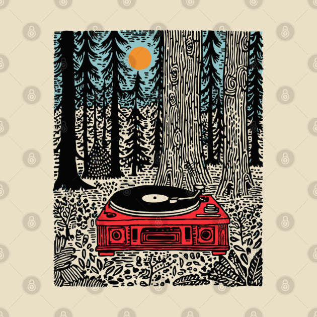 Woodland Vinyl - Turntable in the Forest by TuncGK