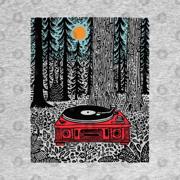 Woodland Vinyl - Turntable in the Forest by TuncGK