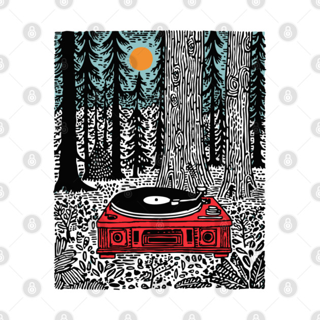 Woodland Vinyl - Turntable in the Forest by TuncGK