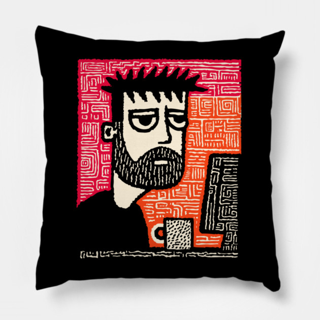 The Designer's Block - Creative Burnout Art Pillow by TuncGK