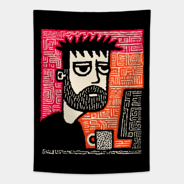 The Designer's Block - Creative Burnout Art Tapestry by TuncGK
