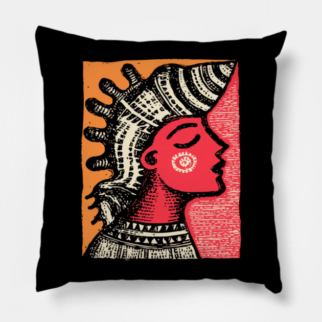 Queen of the Tides - Abstract Ocean Goddess Pillow by TuncGK