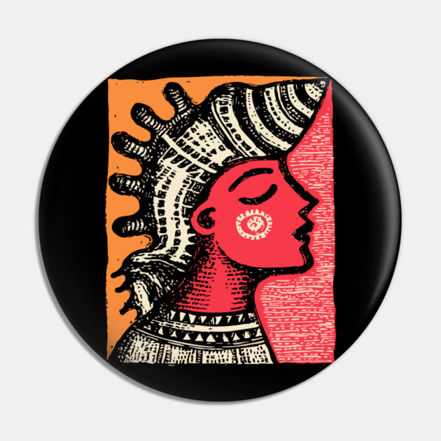 Queen of the Tides - Abstract Ocean Goddess Pin by TuncGK