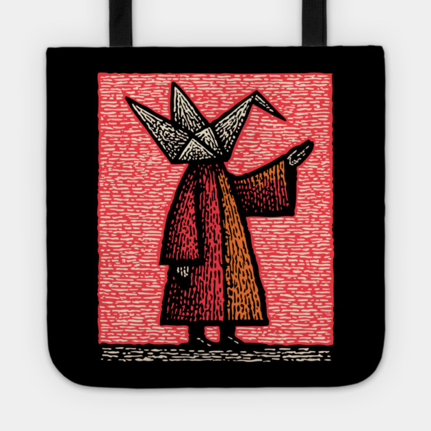 Folded Thoughts - Abstract Origami Figure Tote by TuncGK