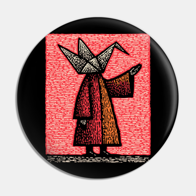 Folded Thoughts - Abstract Origami Figure Pin by TuncGK