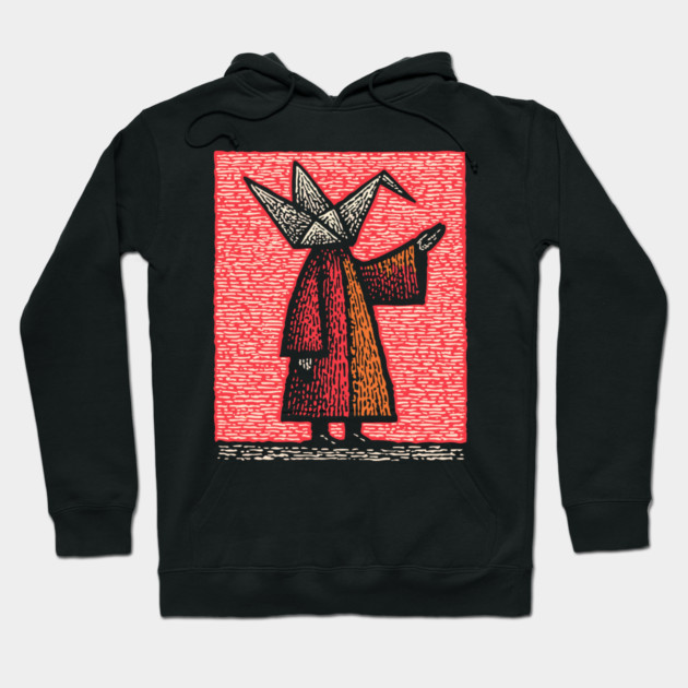 Folded Thoughts - Abstract Origami Figure Hoodie by TuncGK