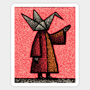 Folded Thoughts - Abstract Origami Figure Magnet