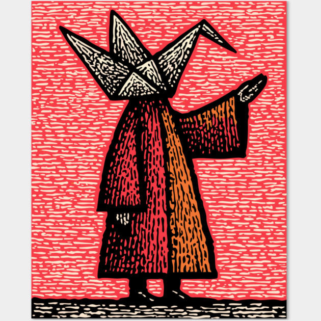 Folded Thoughts - Abstract Origami Figure Wall Art by TuncGK