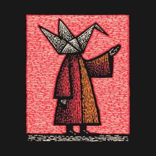 Folded Thoughts - Abstract Origami Figure T-Shirt