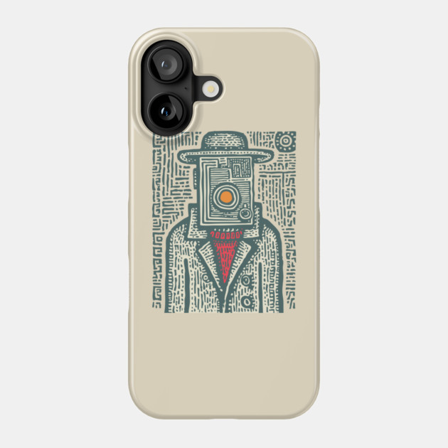 Camera Head - Surreal Photographer Portrait Phone Case by TuncGK