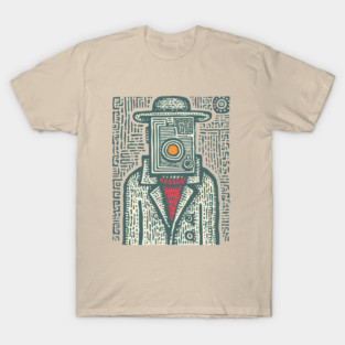 Camera Head - Surreal Photographer Portrait T-Shirt