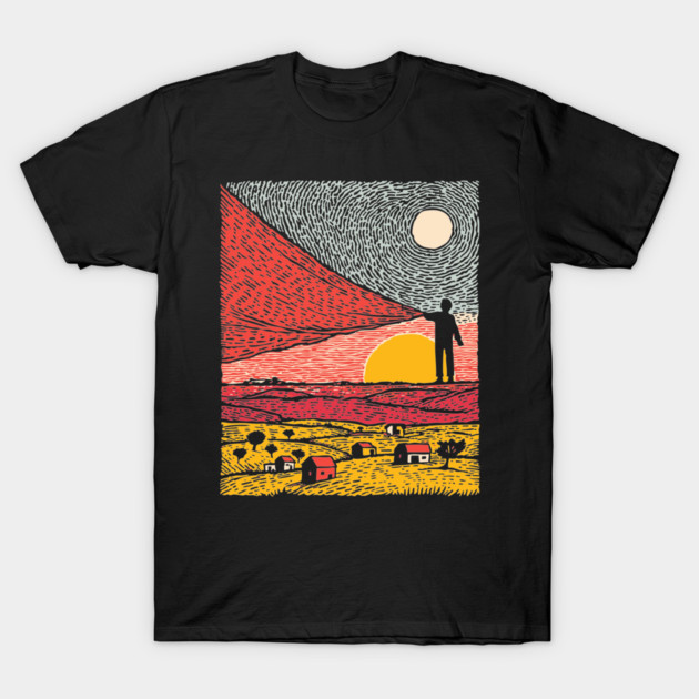 Postcard from Reality - Abstract Landscape T-Shirt by TuncGK