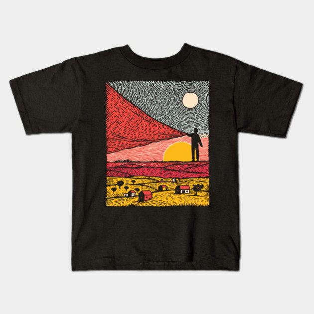 Postcard from Reality - Abstract Landscape Kids T-Shirt by TuncGK