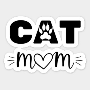 CAT Mom – Paw Print Sticker