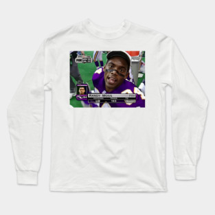 90s 2000s Thanksgiving Football - Randy Moss - Vikings Long Sleeve T-Shirt