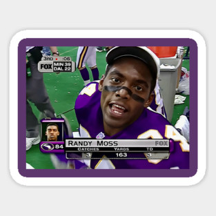 90s 2000s Thanksgiving Football - Randy Moss - Vikings Magnet