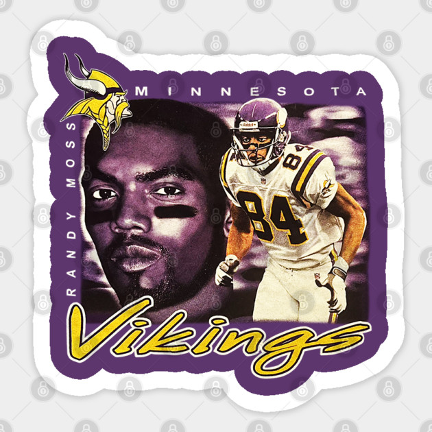90s 2000s Thanksgiving Football - Randy Moss - Vikings - Classic Sticker by nicklower