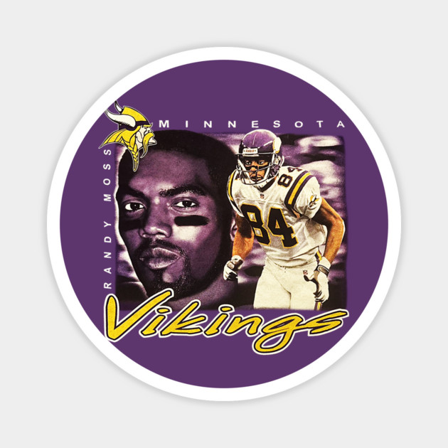 90s 2000s Thanksgiving Football - Randy Moss - Vikings - Classic Magnet by nicklower