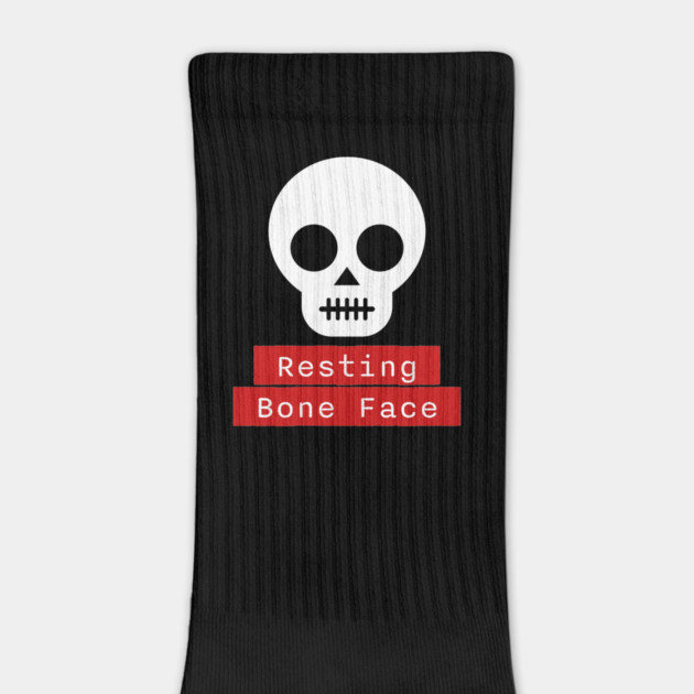 Resting Bone Face – Funny Halloween Skeleton Skull by Butter Creative