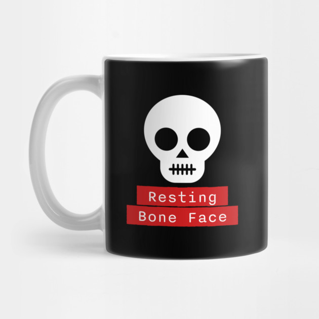 Resting Bone Face – Funny Halloween Skeleton Skull by Butter Creative