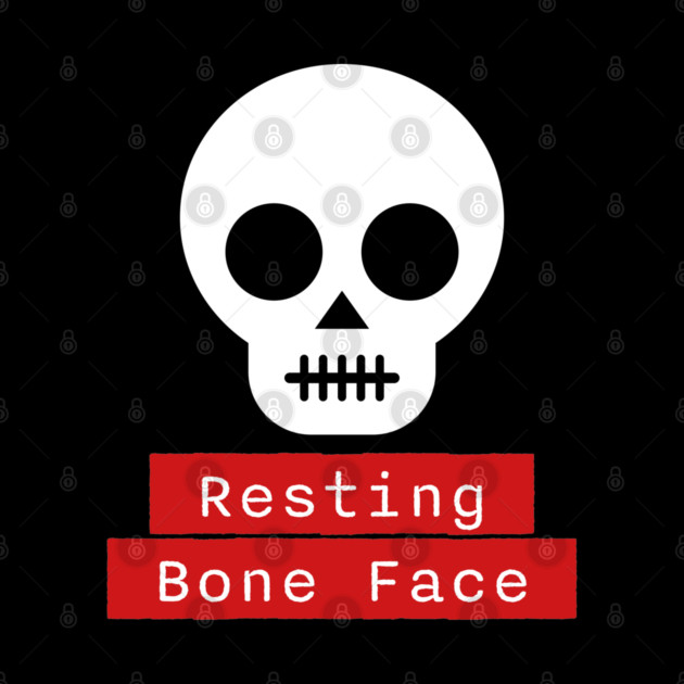 Resting Bone Face – Funny Halloween Skeleton Skull by Butter Creative