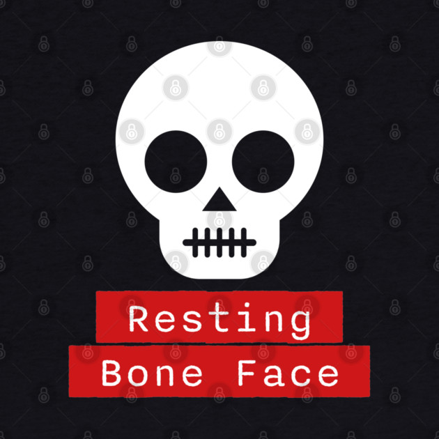 Resting Bone Face – Funny Halloween Skeleton Skull by Butter Creative