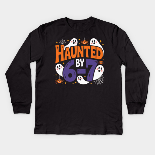Haunted-By-67 Kids Long Sleeve T-Shirt by Creatifly Graphic Tees